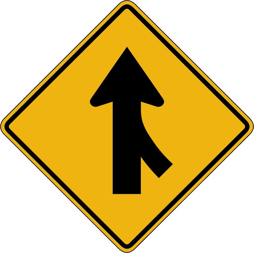Merge Sign 2023 Meaning, Quiz, Definition, shape, location, color