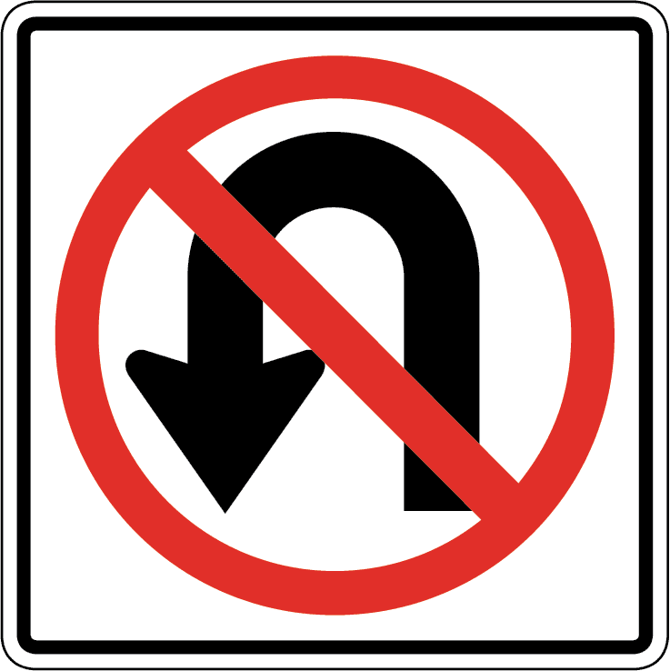 No U-Turn Sign What does it mean? [Updated] USA