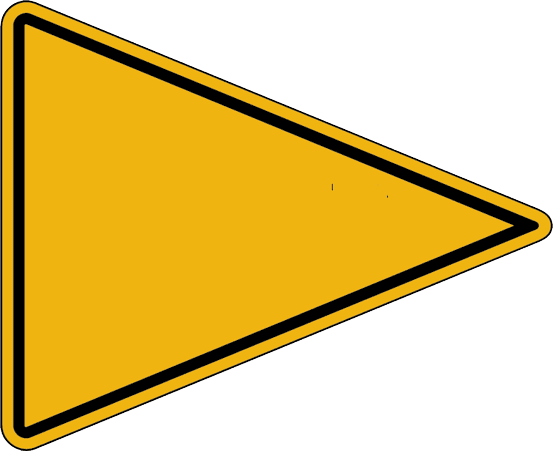 Pennant Shape Traffic Sign